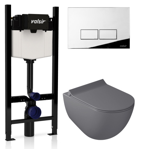 Комплект унитаза с инсталляцией VALSIR KIT VSCR 7317GM Slim P3